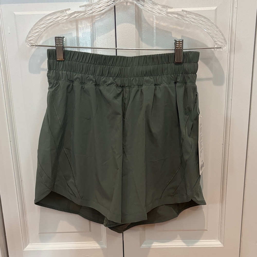 Lululemon Track That High-Rise Lined Short 5” - Size 8 - Grey Eucalyptus - NWT